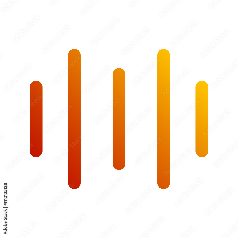 sound waves gradient icon sound waves gradient icon