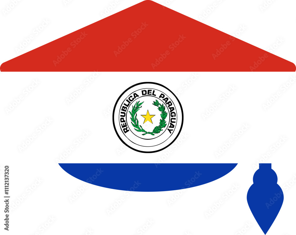 Fototapeta premium Paraguay Flag On Password Lock Icon