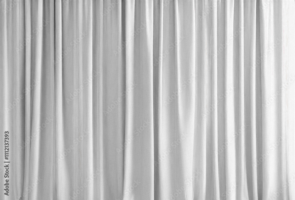 White Fabric Curtains with Soft Pleats White Fabric Curtains with Soft Pleats
