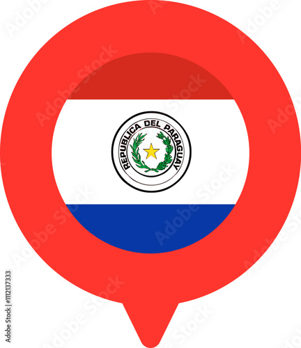 Paraguay Flag On Pin Icon Free Download Paraguay Flag On Pin Icon - GFXLoad