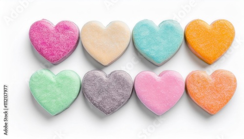 Vibrant Heart Shaped Candies for Valentine’s Day and Women’s Day. Perfect for Gifting, Party Decorations, DIY Crafts, Sweet Treats, and Creative Surprises on 8 March Celebrations and Beyond