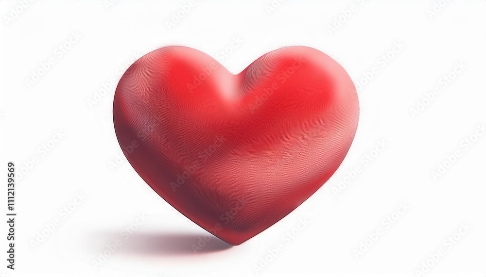 Elegant 3D Red Heart Design. Timeless Symbol of Love and Romance for Valentine's Day, Proposals, Wedding Anniversaries, and Romantic Gifts. Perfect for Cards, Decorations, Social Media, Keepsakes