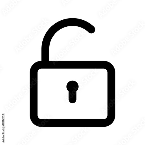 unlock line icon