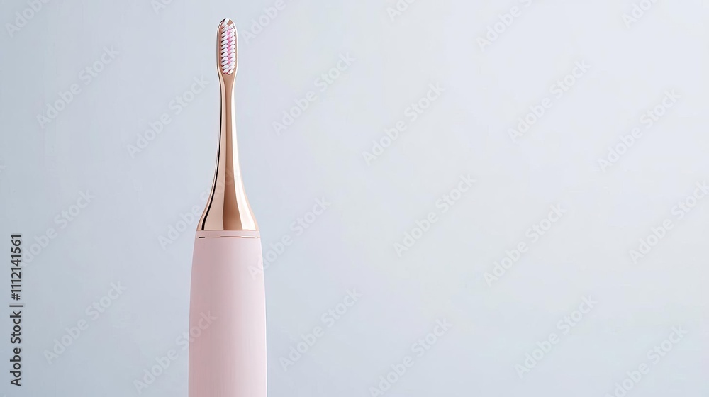 Naklejka premium Modern Electric Toothbrush on a Minimalist Gray Background