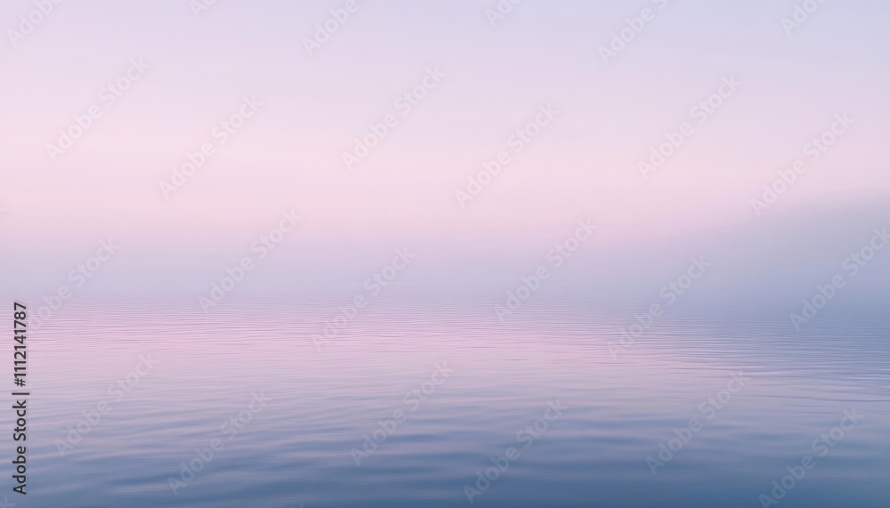 Serene Pastel Sky Meets Calm Water Surface Serene Pastel Sky Meets Calm Water Surface
