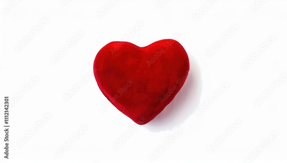 Fototapeta premium Romantic Red Velvet Heart Design. Perfect for Valentine’s Day, Women’s Day Gifts, Romantic Invitations, Greeting Cards, Love Themed Projects & Heartfelt Decorations. Showcase Love in Style