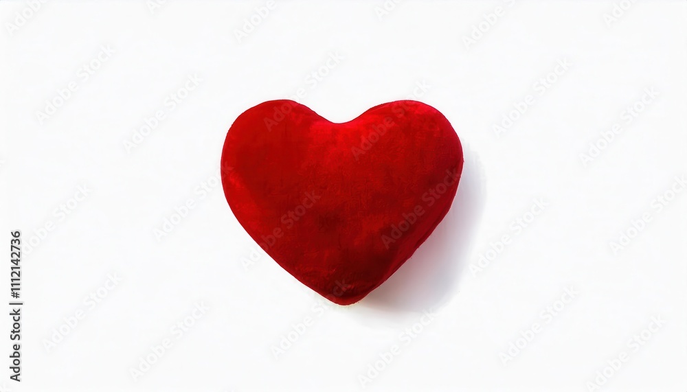 Fototapeta premium Romantic Red Velvet Heart Design. Perfect for Valentine’s Day, Women’s Day Gifts, Romantic Invitations, Greeting Cards, Love Themed Projects & Heartfelt Decorations. Showcase Love in Style
