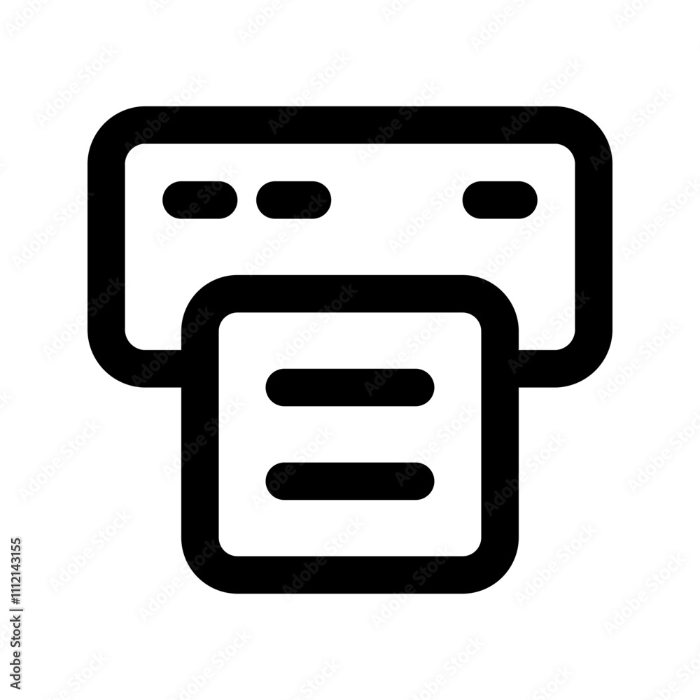 printer line icon printer line icon