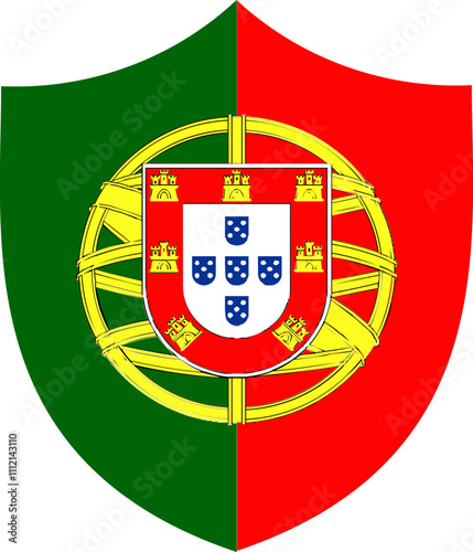 Shield Icon of Portugal Flag