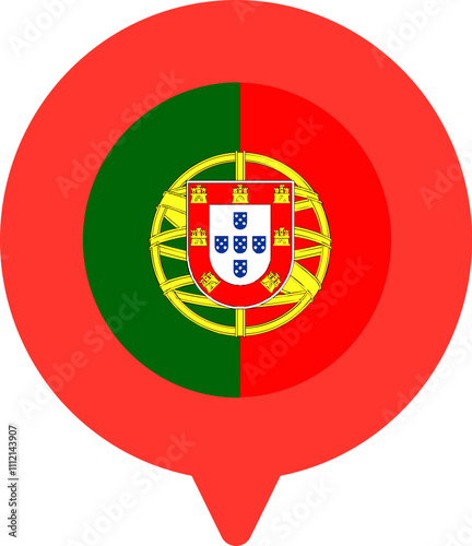 Free Download Portugal Flag On Pin Icon - GFXLoad