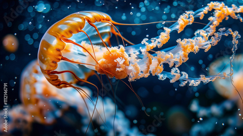 jellyfish underwater close up photo