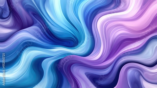 Abstract Blue and Purple Liquid Waves