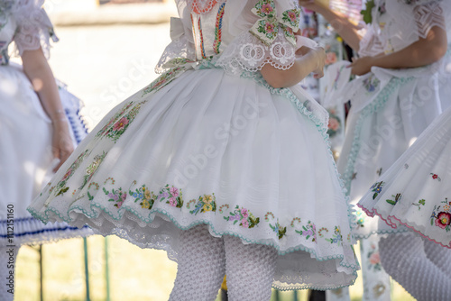 Detail of folk costume, Rakvice, Southern Moravia, Czech Republic photo