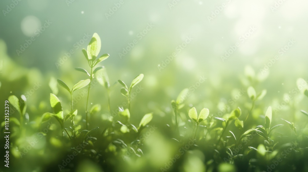 green grass with dew drops