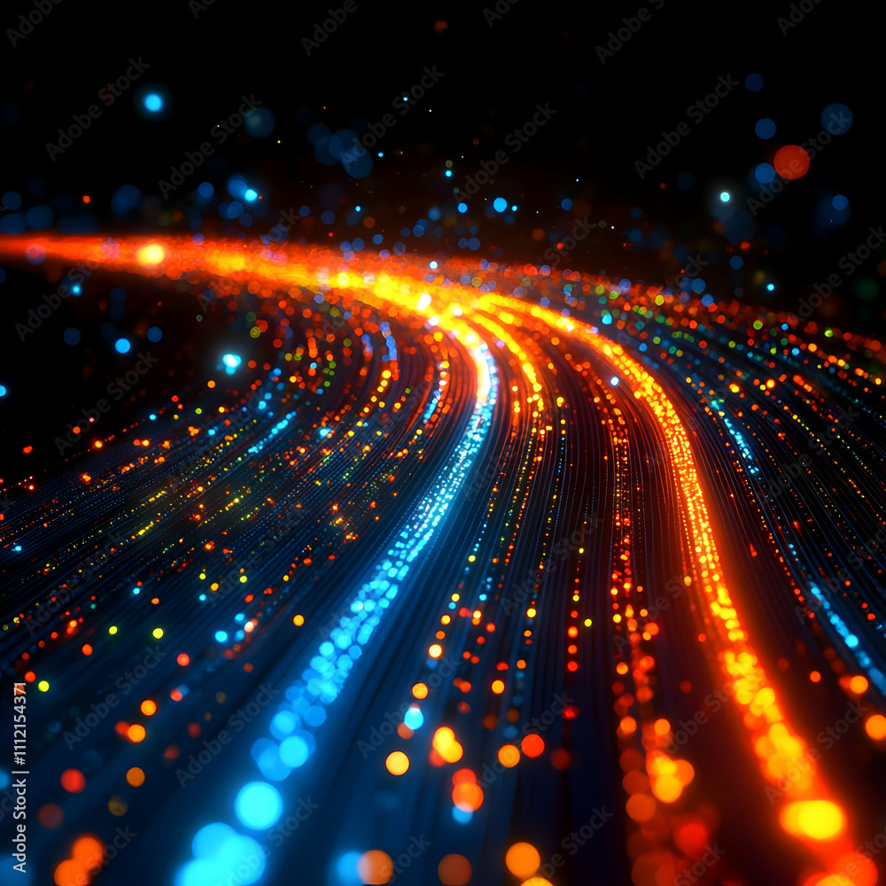 Abstract 3D Background: Glowing Trails Abstract 3D Background: Glowing Trails