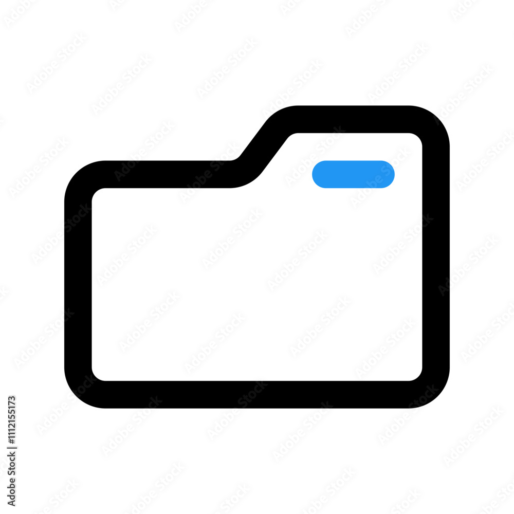 folder line color icon