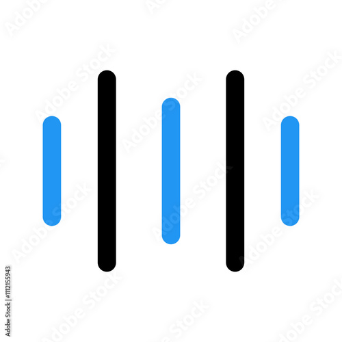 sound waves line color icon