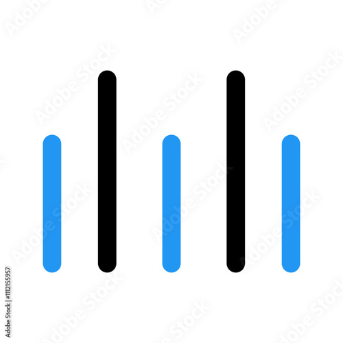 sound waves line color icon