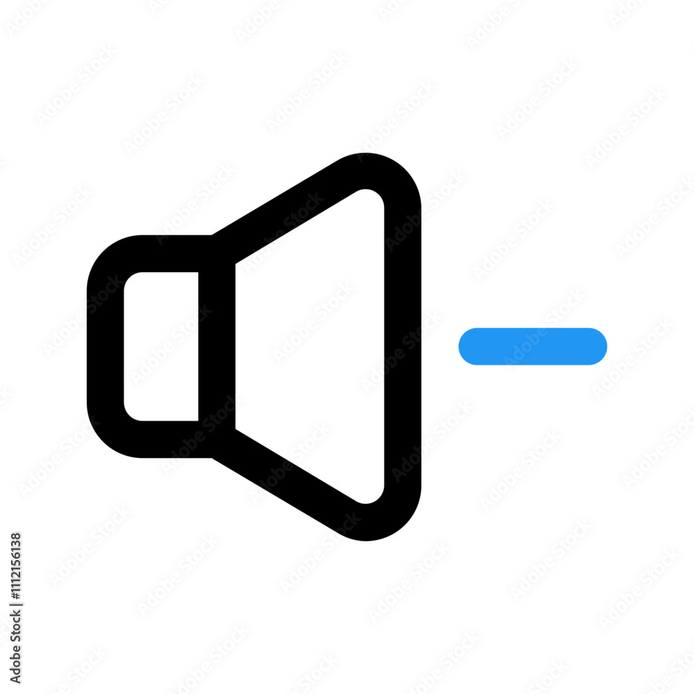 volume down line color icon