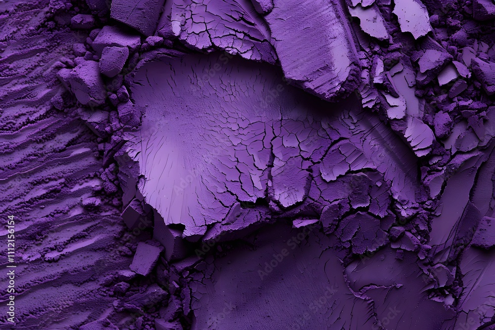 Obraz premium A close-up of textured purple material with cracks and layers.