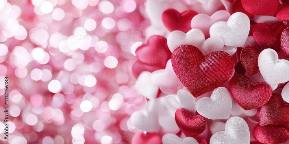 Romantic Red and White Hearts Against a Sparkling Background for Valentine's Day Celebrations and Love Themed Decorations and Events Romantic Red and White Hearts Against a Sparkling Background for Valentine's Day Celebrations and Love Themed Decorations and Events