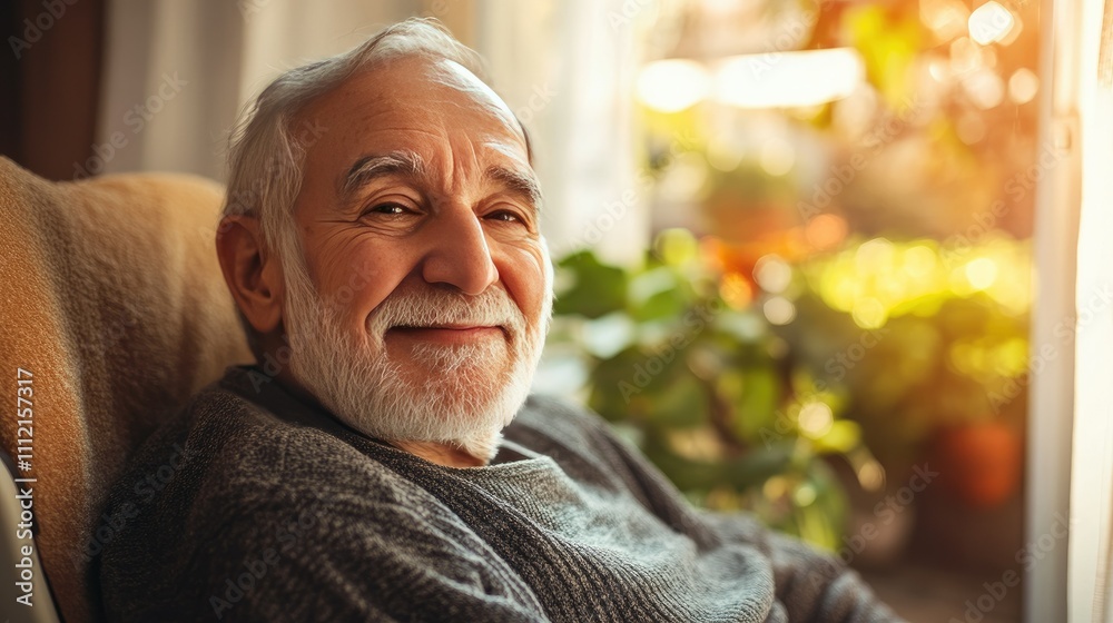 A senior comfortably seated on a stair lift in a bright home, showcasing accessibility and freedom of movement. A senior comfortably seated on a stair lift in a bright home, showcasing accessibility and freedom of movement.