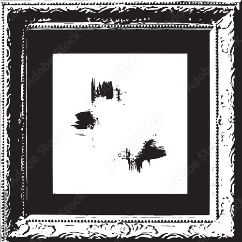 Grunge texture with black lines on a white background