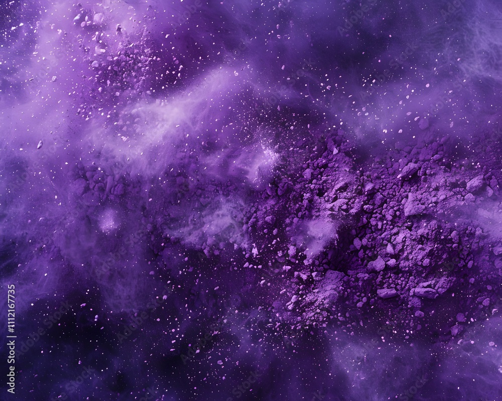 Fototapeta premium A cosmic scene featuring purple hues and textures resembling space or abstract art.