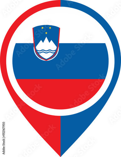 Free Download Map Icon Inside Slovenia Flag - GFXLoad