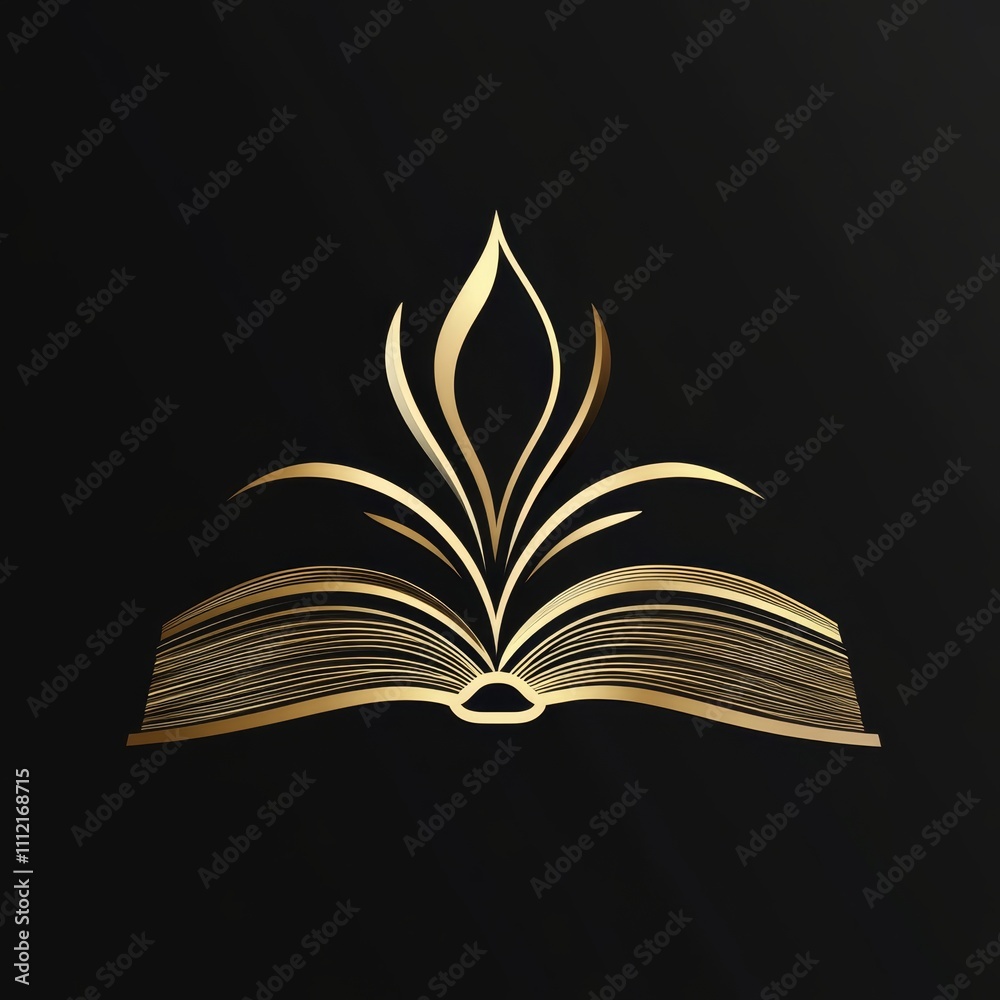 A book logo in a classic clean style, with open pages outlined in fine lines and subtle shadows, representing knowledge and learning, Photorealistic A book logo in a classic clean style, with open pages outlined in fine lines and subtle shadows, representing knowledge and learning, Photorealistic