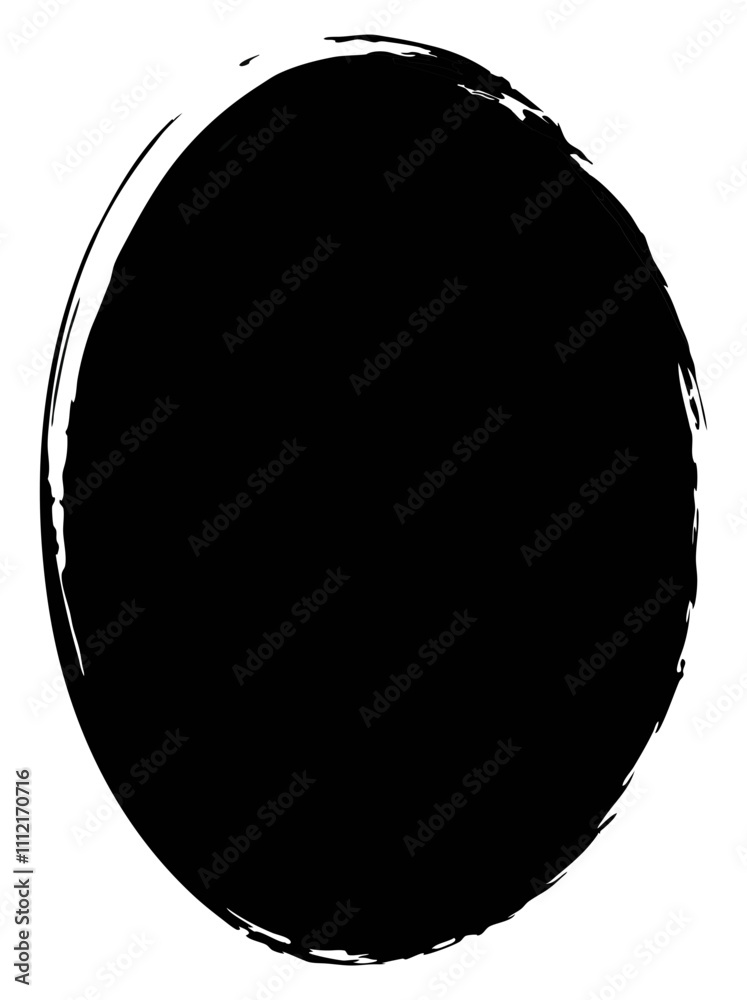 Grunge ink stamp icon in oval shape. Abstract round shape. Smeared, smudged, circular grungy hand drawn style Grunge ink stamp icon in oval shape. Abstract round shape. Smeared, smudged, circular grungy hand drawn style