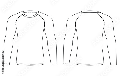 Men's  sports  Compression Shirts Long Sleeve gym t shirt vector illustration  design