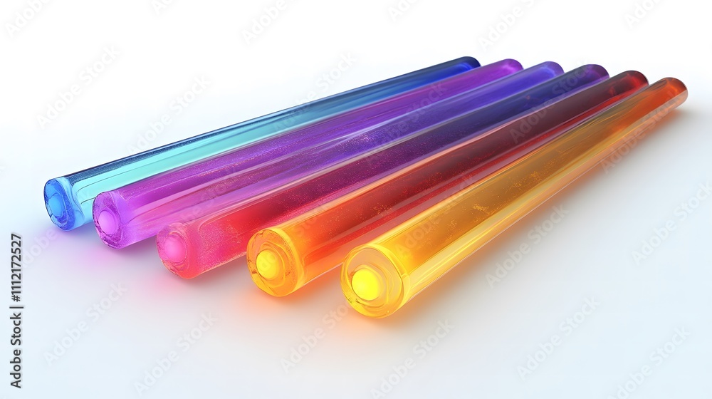 colorful stick light isolated at white background colorful stick light isolated at white background