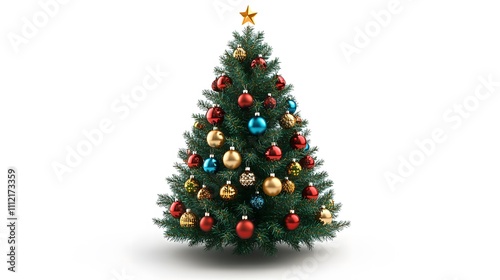 christmas tree isolated on white background