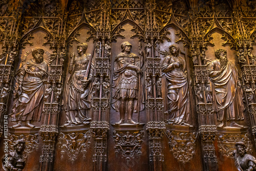 interior of the cathedral of Sainte-Marie in Auch, Gers department, Occitanie, France