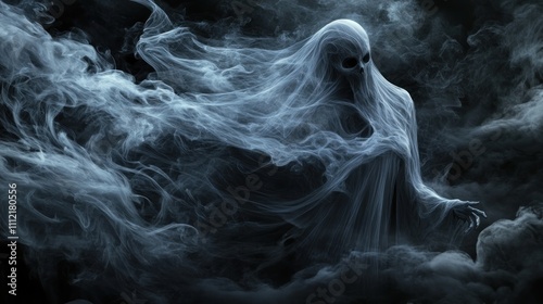 Wallpaper Mural Ghostly Figure in Smoke Torontodigital.ca