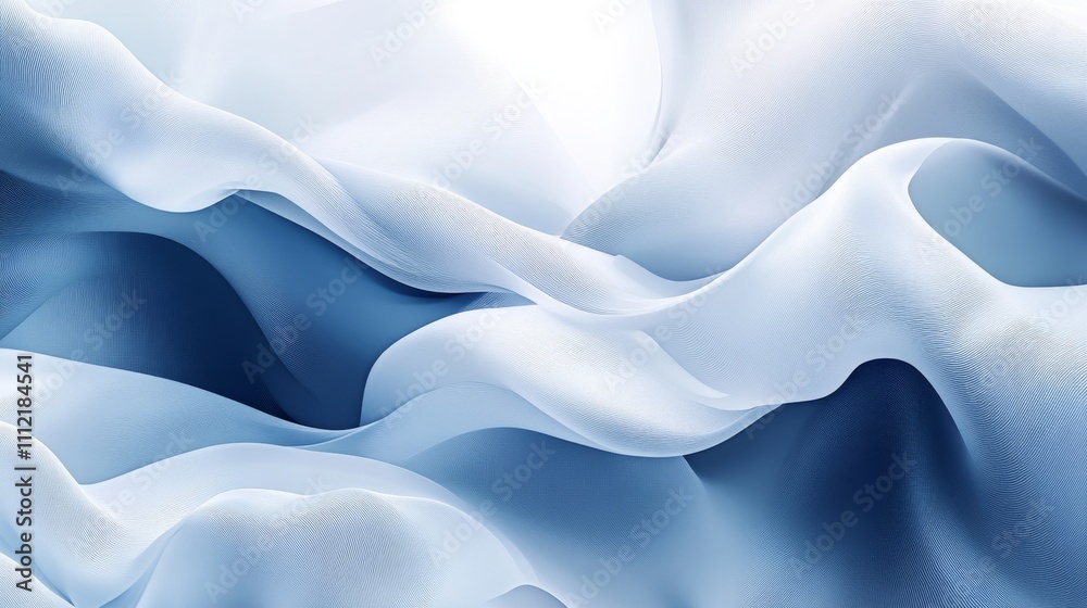 Obraz premium Abstract Blue Swirling Fabric Texture Design