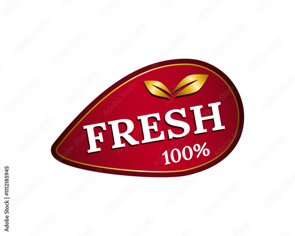 Red label with a rustic leaf and banner design, suitable for eco and bio product branding. Highlights safe, farm sourced, and healthy items. Red label with a rustic leaf and banner design, suitable for eco and bio product branding. Highlights safe, farm sourced, and healthy items.
