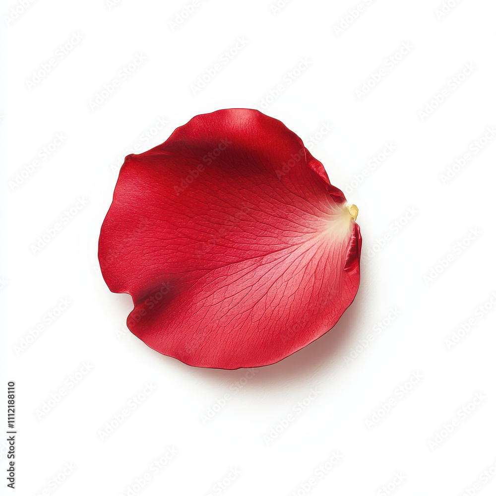 vibrant red rose petal on clean white background, symbolizing romance and beauty. This delicate detail captures essence of love and nature artistry vibrant red rose petal on clean white background, symbolizing romance and beauty. This delicate detail captures essence of love and nature artistry