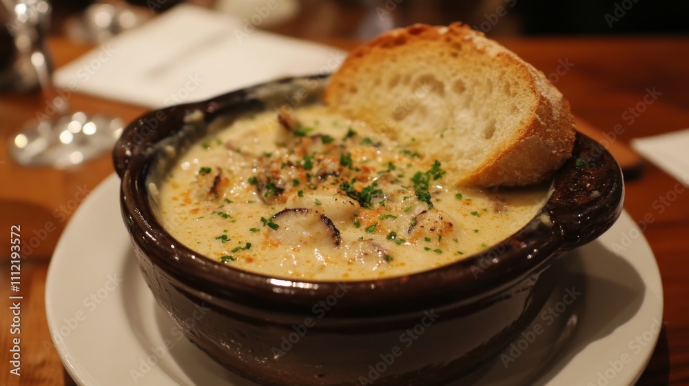 Creamy Seafood Soup with Crusty Bread Creamy Seafood Soup with Crusty Bread