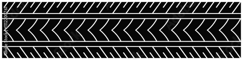 Car tire track vector. Tire track pattern