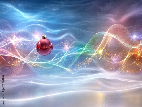 Abstract holiday SALE poster swirling elements of red and green