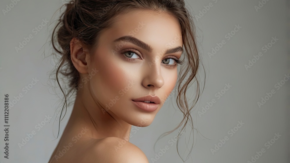 closeup_beautiful_woman_with_makeup_and_bare closeup_beautiful_woman_with_makeup_and_bare