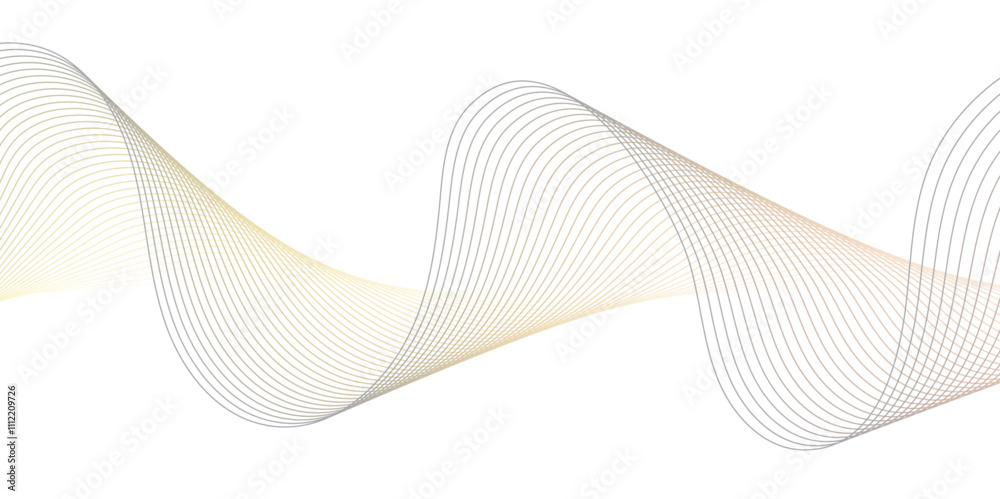 Fototapeta premium Abstract wavy lines Isolated background design. Wave modern stream transparent background. 