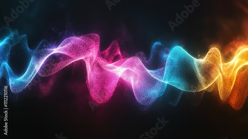Abstract Waves of Colorful Light and Energy