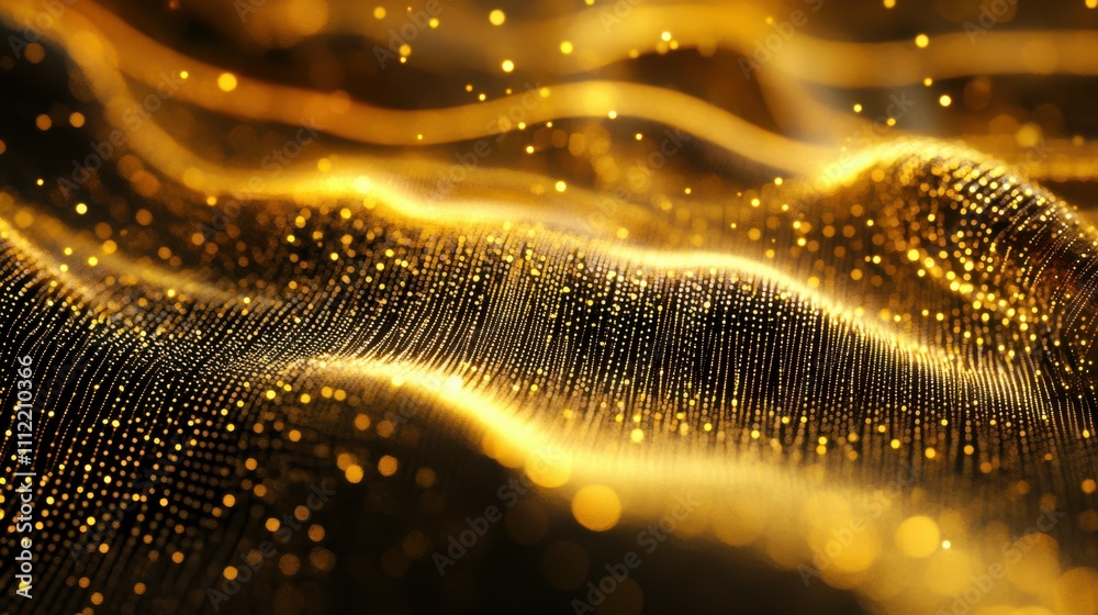 Abstraction of golden particles and bokeh with optical distortions Abstraction of golden particles and bokeh with optical distortions