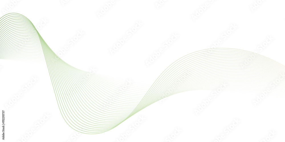 Fototapeta premium Abstract wavy lines Isolated background design. Wave modern stream transparent background. 