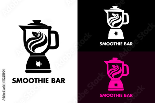 blender swirling liquid juice smoothies brand logo design abstract