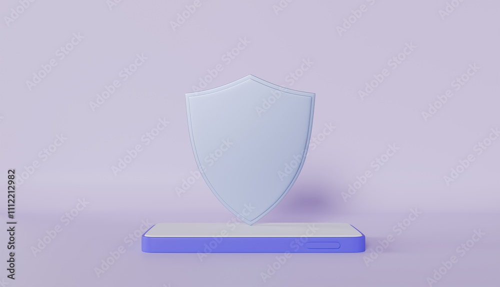 Safety shield with cell phone, safe storage of user inputs and internet data, security of private information