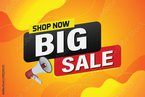 Big sale buy now poster banner graphic design icon logo sign symbol social media website coupon Banner design template for marketing. Special offer promotion retail

